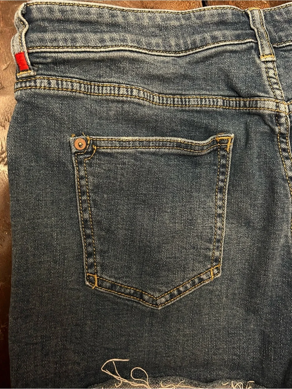 Pilcro Denim Cutoff Shorts Women's 29 in Faded Blue Button Up - Picture 8 of 11